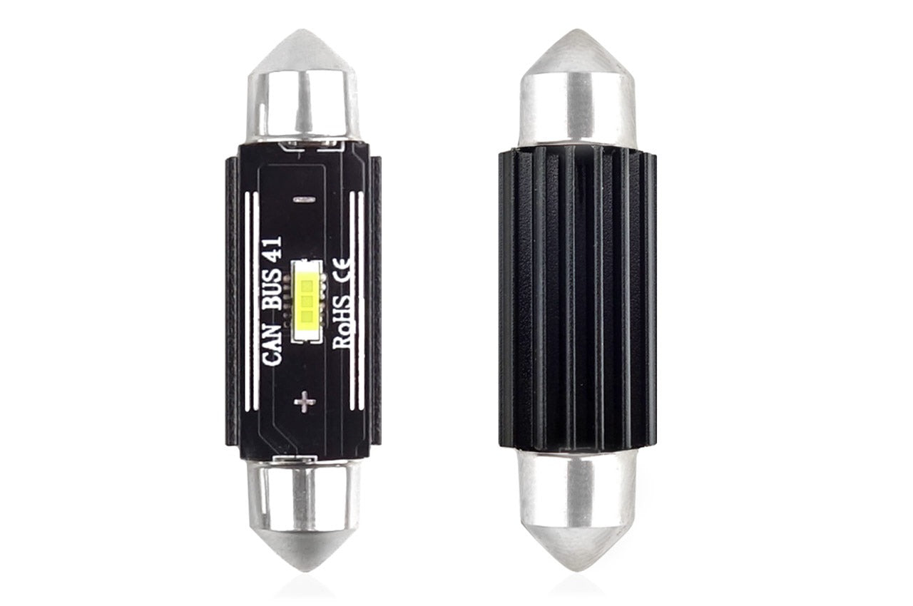 Dome - 41MM LED - CANBUS - 1860 - 1 SMD - extra fel - 12/24V - 2 stuks Dome - 41MM LED - CANBUS - 1860 - 1 SMD - extra fel - 12/24V - 2 stuks